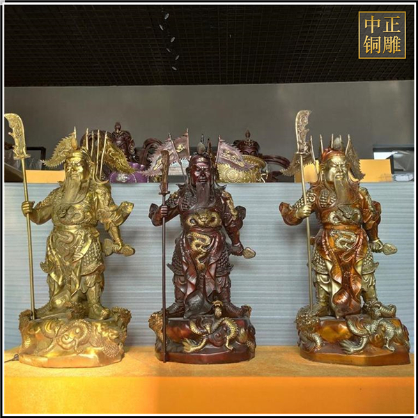 紫銅黃銅彩繪關公雕塑.jpg 紫銅黃銅彩繪關公雕塑.jpg